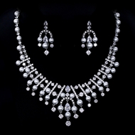 Show details for Cheap Platinum Plated Luxury 2 Piece Jewelry Set From Reliable Factory