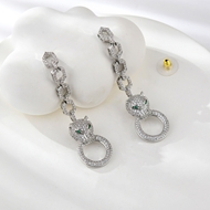 Show details for Nice Cubic Zirconia White Dangle Earrings