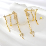 Show details for Copper or Brass Gold Plated Dangle Earrings with Wow Elements