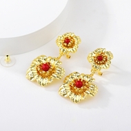 Picture of Zinc Alloy Red Dangle Earrings with Speedy Delivery