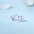 Picture of Funky Small Platinum Plated Stud Earrings