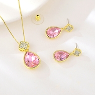 Picture of New Artificial Crystal Zinc Alloy 2 Piece Jewelry Set
