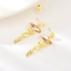 Show details for Low Cost Gold Plated Orange Dangle Earrings for Female