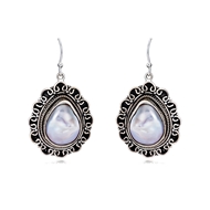 Picture of Nickel Free Oxide 925 Sterling Silver Dangle Earrings with No-Risk Refund
