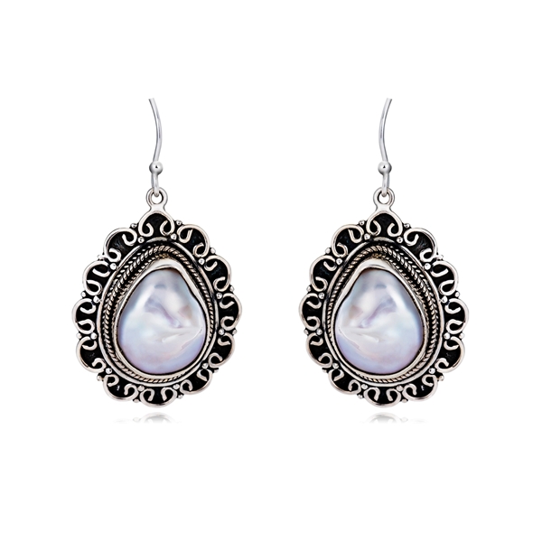 Picture of Nickel Free Oxide 925 Sterling Silver Dangle Earrings with No-Risk Refund
