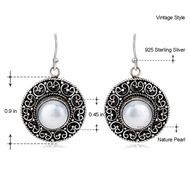Picture of Hot Selling White Nature Mabe Pearl Dangle Earrings from Top Designer