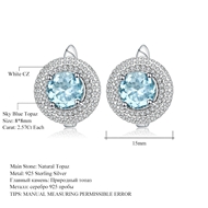 Picture of Medium Platinum Plated Stud Earrings of Original Design