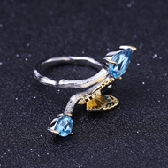 Picture of Platinum Plated Nature Topaz Fashion Ring at Great Low Price