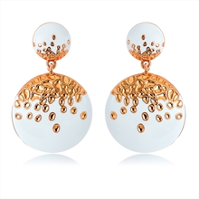 Show details for Low Price Gold Plated Enamel Dangle Earrings from Trust-worthy Supplier