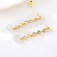 Show details for Copper or Brass White Dangle Earrings in Flattering Style