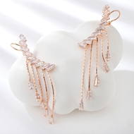 Show details for Funky Big Cubic Zirconia Dangle Earrings