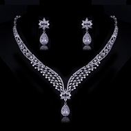 Show details for Hot Selling White Luxury 2 Piece Jewelry Set from Top Designer