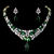 Picture of Brand New Green Cubic Zirconia 2 Piece Jewelry Set with Full Guarantee