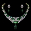 Show details for Brand New Green Cubic Zirconia 2 Piece Jewelry Set with Full Guarantee