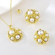 Picture of Nice Artificial Pearl Small 2 Piece Jewelry Set