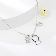 Show details for Platinum Plated Swarovski Element Pendant Necklace at Great Low Price