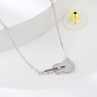 Show details for Designer Platinum Plated Small Pendant Necklace with No-Risk Return