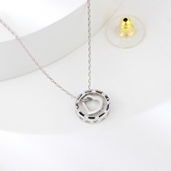 Show details for 925 Sterling Silver White Pendant Necklace with Full Guarantee