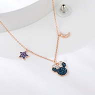 Show details for 925 Sterling Silver Rose Gold Plated Pendant Necklace Online Only