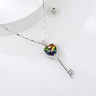 Show details for Attractive Colorful Platinum Plated Pendant Necklace Direct from Factory