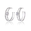 Show details for Fashionable Big Platinum Plated Dangle Earrings