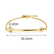 Picture of Copper or Brass Gold Plated Fashion Bracelet in Flattering Style