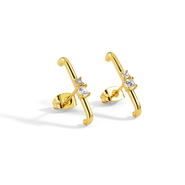 Picture of Copper or Brass Gold Plated Stud Earrings at Unbeatable Price