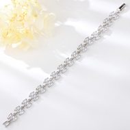 Show details for Copper or Brass Platinum Plated Fashion Bracelet with Full Guarantee