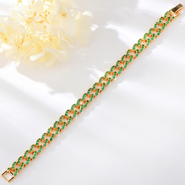 Picture of Sparkly Small Gold Plated Fashion Bracelet