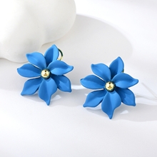 Show details for Irresistible Blue Gold Plated Big Stud Earrings For Your Occasions