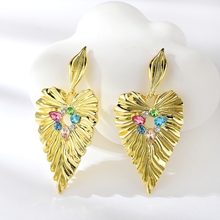 Show details for New Artificial Crystal Colorful Dangle Earrings