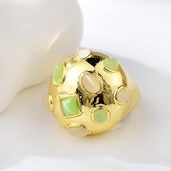 Picture of Funky Big Gold Plated Fashion Ring