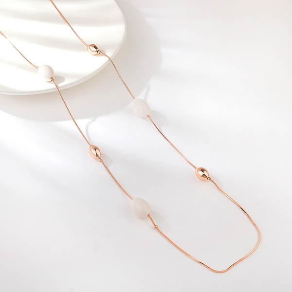 Picture of Unusual Big Rose Gold Plated Long Pendant