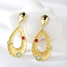 Show details for Dubai Gold Plated Dangle Earrings in Flattering Style