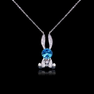 Show details for Zinc Alloy Swarovski Element Pendant Necklace with Speedy Delivery