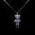 Picture of Featured Blue Swarovski Element Pendant Necklace with Full Guarantee