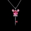 Show details for Small Pink Pendant Necklace of Original Design