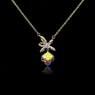 Show details for Zinc Alloy Swarovski Element Pendant Necklace Online Only