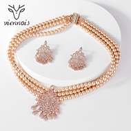 Show details for Eye-Catching Rose Gold Plated Big 2 Piece Jewelry Set with Member Discount