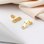 Picture of Featured White Copper or Brass Stud Earrings with Full Guarantee