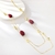 Picture of Shop Gold Plated Red Dangle Earrings with Wow Elements