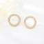 Show details for Famous Medium Gold Plated Stud Earrings