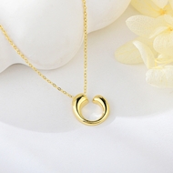 Show details for Copper or Brass Gold Plated Pendant Necklace From Reliable Factory