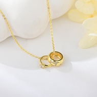 Show details for Fancy Small White Pendant Necklace