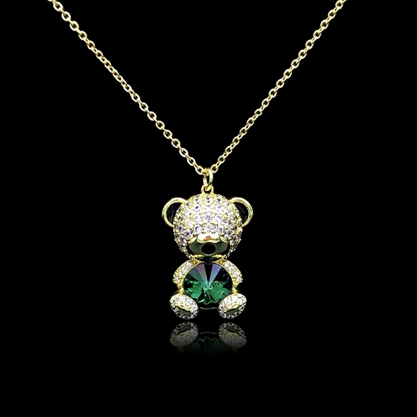 Picture of Gold Plated Swarovski Element Pendant Necklace with No-Risk Refund