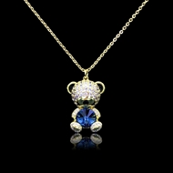 Show details for Filigree Small Blue Pendant Necklace Show details for Filigree Small Blue Pendant Necklace