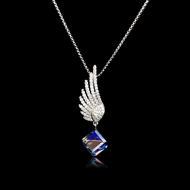 Show details for Unique Swarovski Element Platinum Plated Pendant Necklace Show details for Unique Swarovski Element Platinum Plated Pendant Necklace