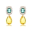 Show details for Attractive Yellow Cubic Zirconia Dangle Earrings For Your Occasions