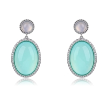 Show details for Beautiful Cubic Zirconia Copper or Brass Dangle Earrings