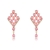 Picture of Impressive Pink Gold Plated Dangle Earrings with Low MOQ